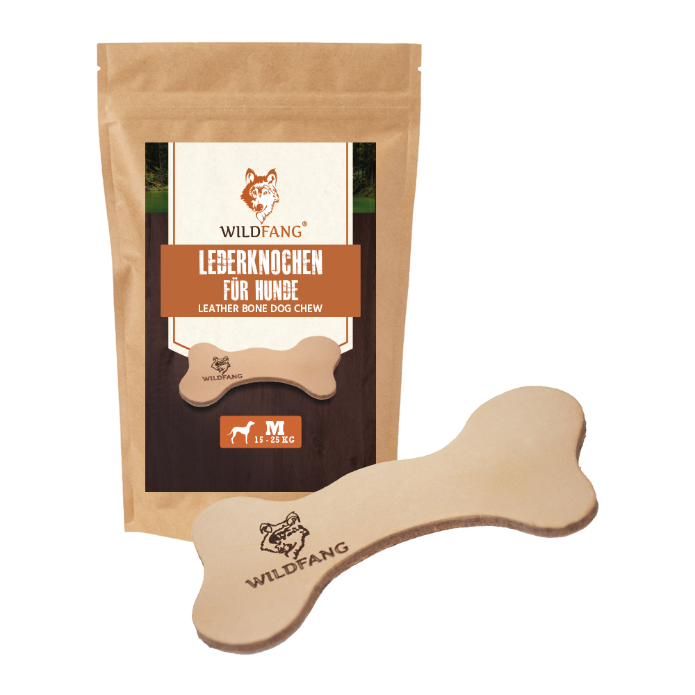 Wildfang® Leather bone chew toy for dogs Wildfang Petcare